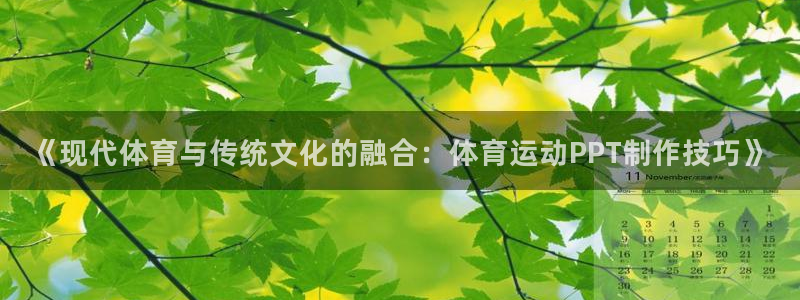 77体育app下载官网：《现代体育与传统文化的融合：体育运动PPT制作技巧》
